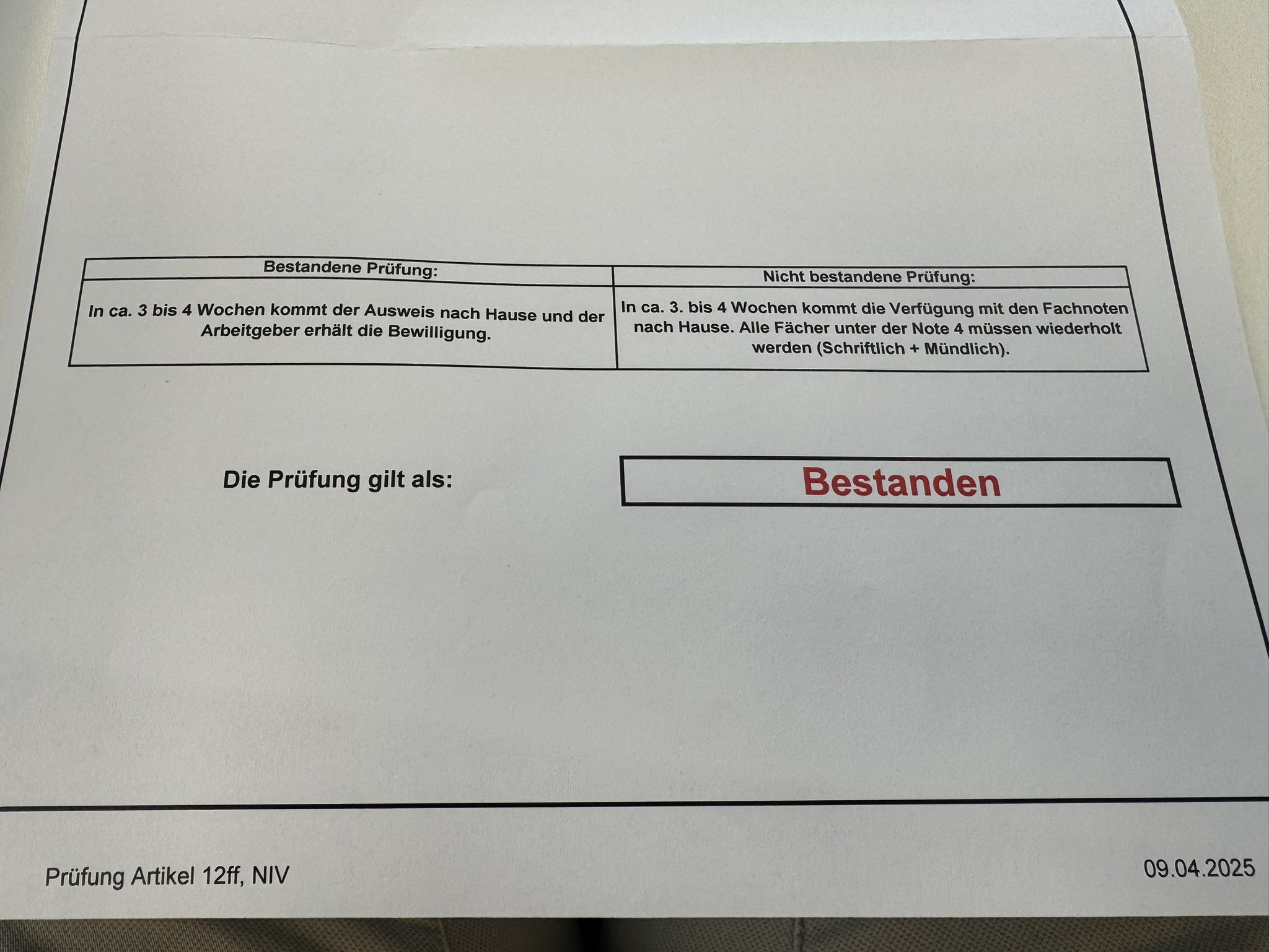 ESTI Prüfung bestanden